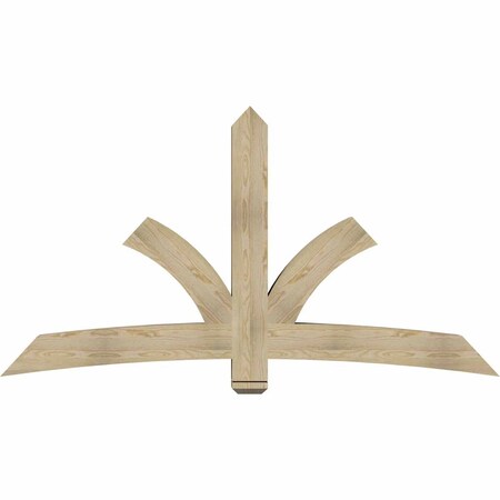 Ekena Millwork Davenport Rough Sawn Timber Gable Bracket, Douglas Fir, 84"W x 45"H x 6"D x 6"F, 13/12 Pitch GBW084X45X0606DAV00RDF